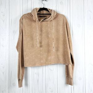 Vanilla Star Hoodie Cropped Tan S